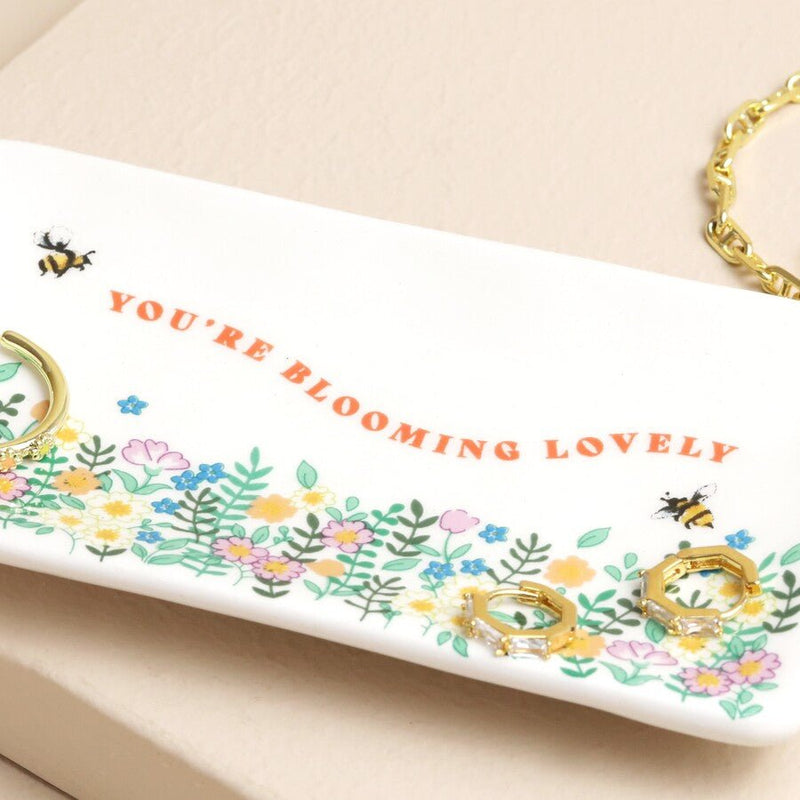 Lisa Angel Blooming Lovely Rectangular Floral Trinket Dish – Something Different Gift Shop