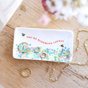 Lisa Angel Blooming Lovely Rectangular Floral Trinket Dish – Something Different Gift Shop