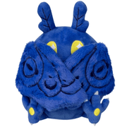 Squishable Snacker Blue Mothman plush with patterned wings folded