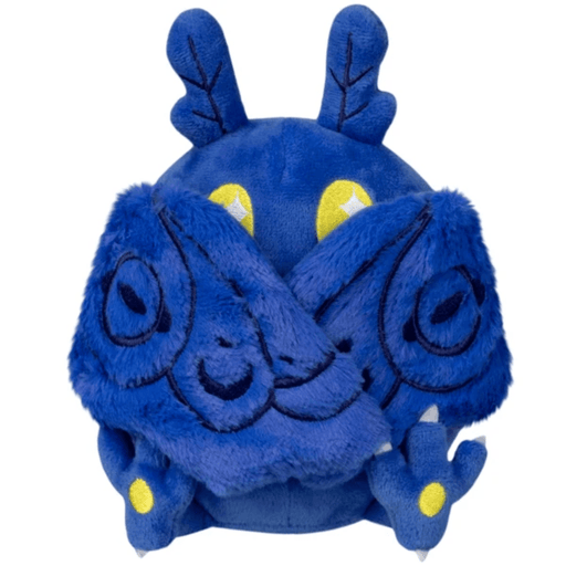Squishable Snacker Blue Mothman plush with patterned wings folded