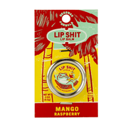 Front view of Blue Q Lip Shit Lip Balm – Mango Raspberry 