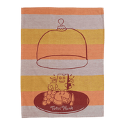 Full Blue Q Total Hunk Cheese tea towel design with cheese and grapes artwork