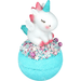 Bomb Cosmetics Unicorn Stardust Bath Blaster with unicorn toy topper and sprinkle-style topping on a blue bath bomb