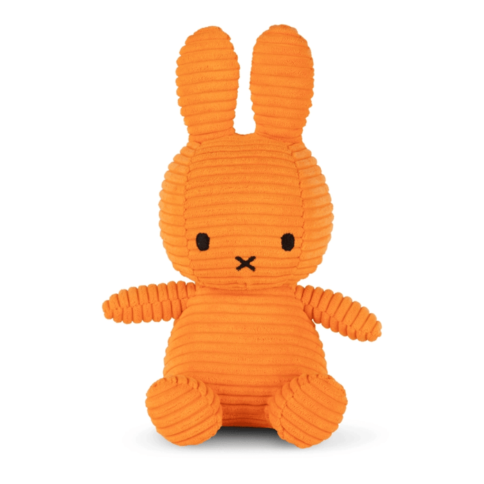 Bon Ton Toys Miffy Corduroy Eco Orange plush toy front view
