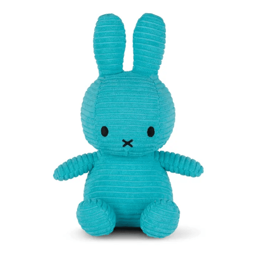 Bon Ton Toys Miffy Corduroy Eco Teal plush toy front view

