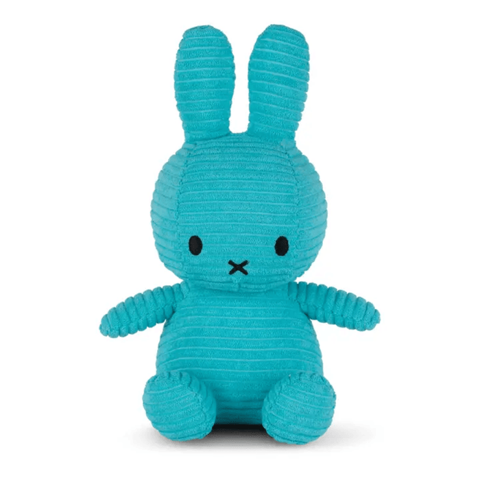 Bon Ton Toys Miffy Corduroy Eco Teal plush toy front view
