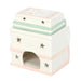 Book stack wax warmer with removable lid and star cut-out details