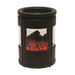 Black cylinder electric wax melt burner with glowing ember flame effect, 14cm