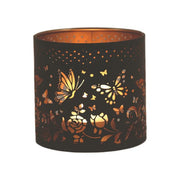 Butterfly Cutout Wax Melt Burner – Black & Gold Floral Design - Something Different Gift Shop