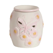 Butterfly & Flowers Pink Wax Melt Burner - Something Different Gift Shop