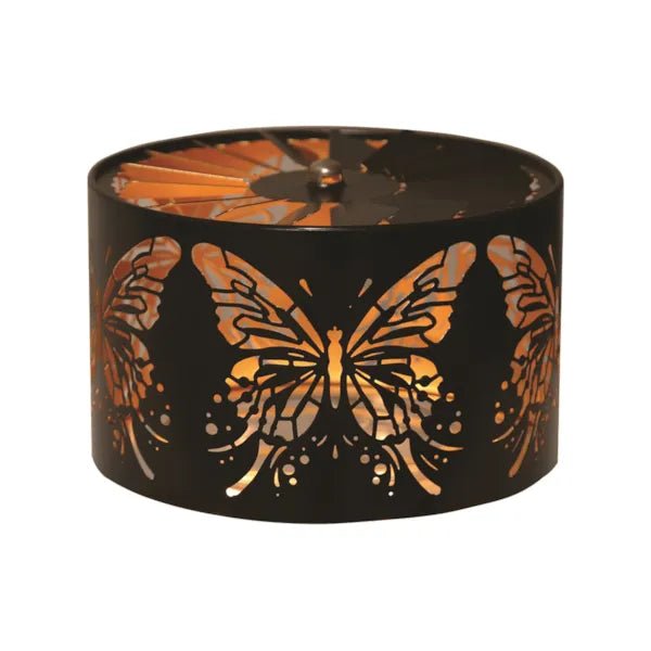 Butterfly Spinning Carousel Candle Shade – Black - Something Different Gift Shop