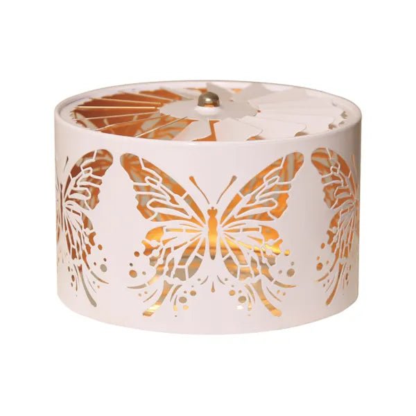 Butterfly Spinning Carousel Candle Shade – White - Something Different Gift Shop