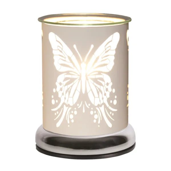 Butterfly Touch Wax Melt Burner – White - Something Different Gift Shop