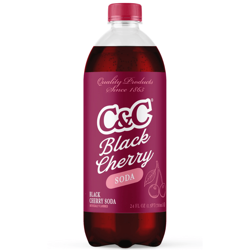 C&C Black Cherry Soda American soft drink 710ml bottle
