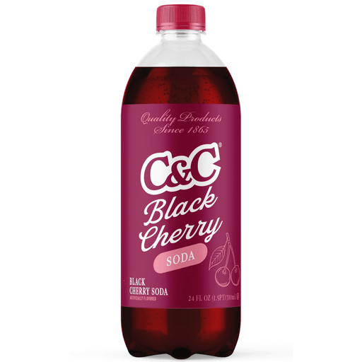 C&C Black Cherry Soda American soft drink 710ml bottle