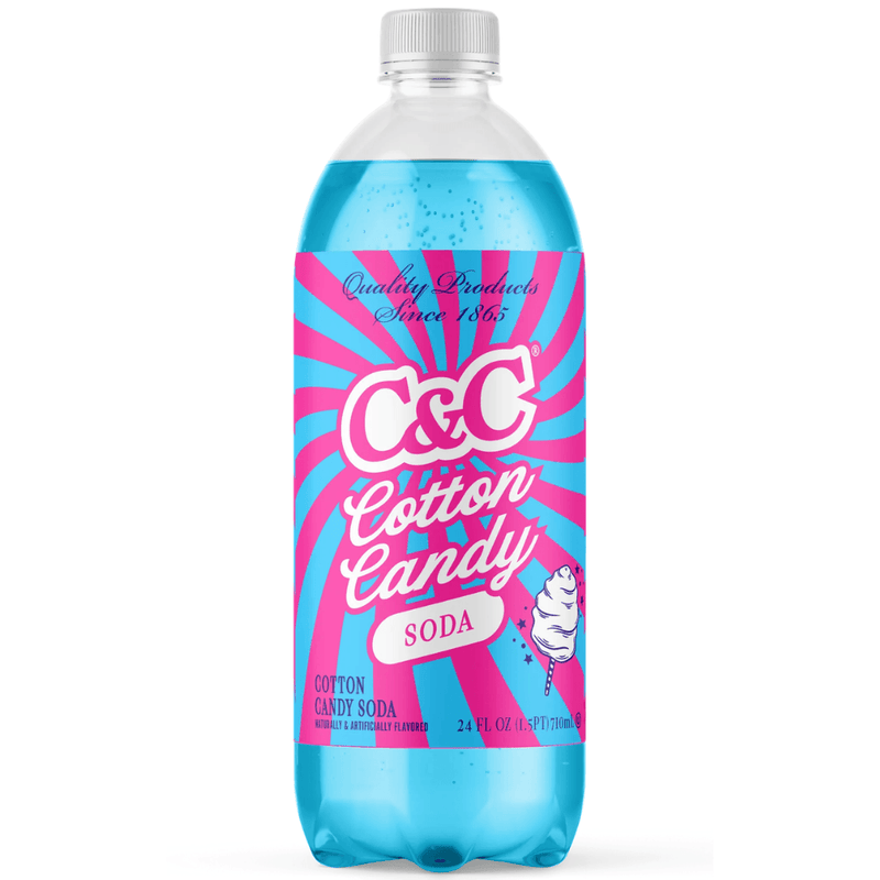 C&C Cotton Candy Soda American soft drink 710ml bottle