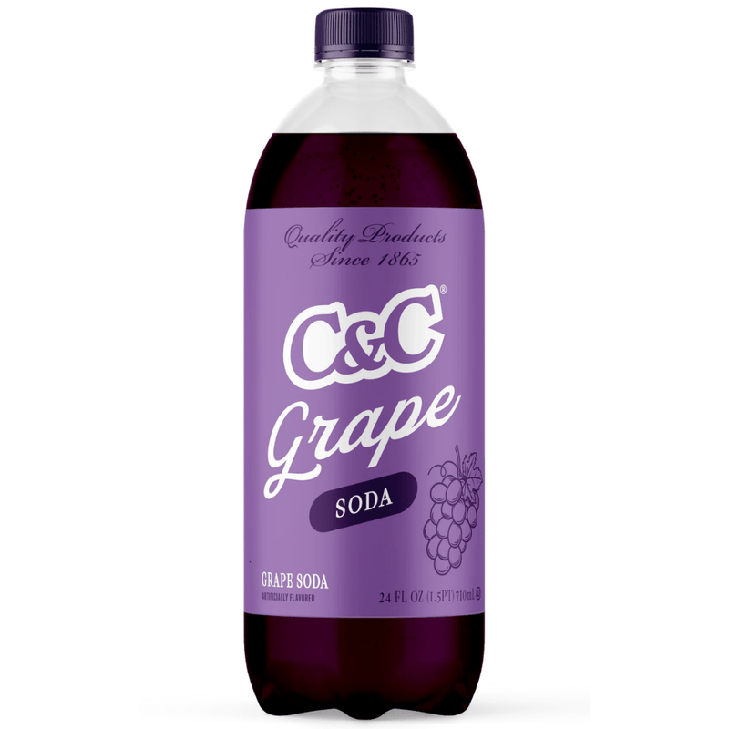 C&C Grape Soda American soft drink 710ml bottle