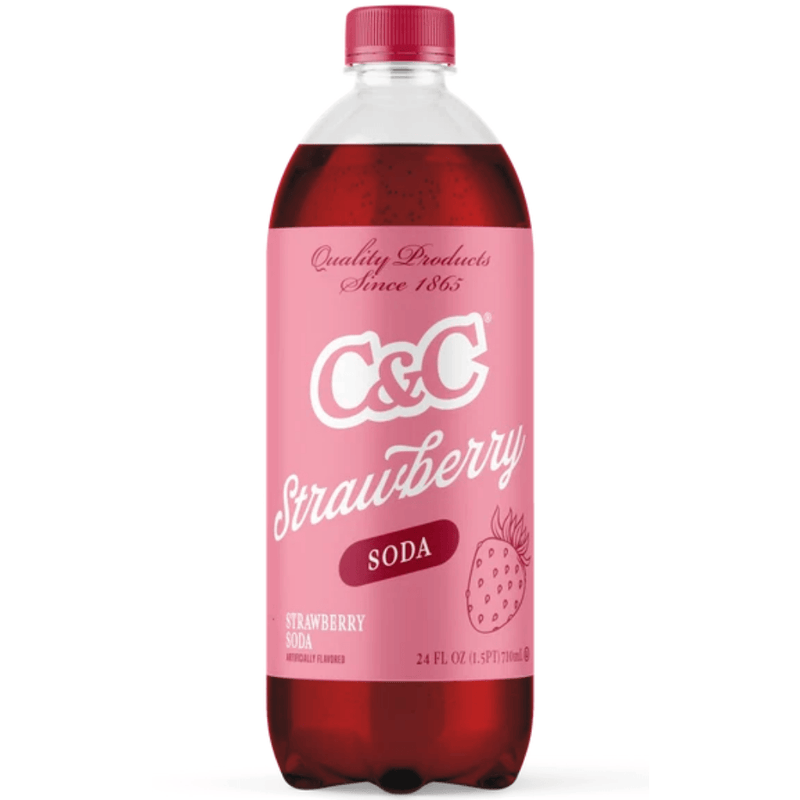 C&C Strawberry Soda American soft drink 710ml bottle