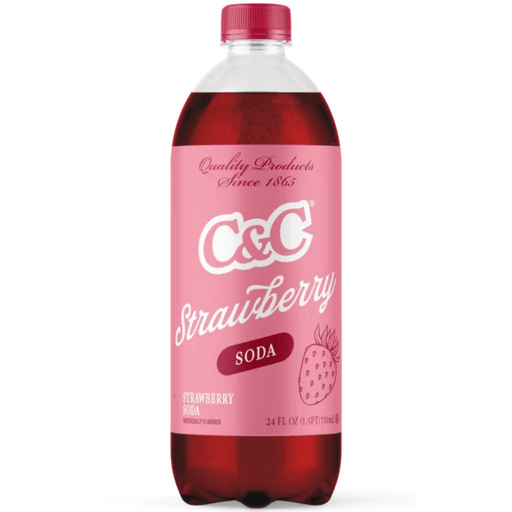 C&C Strawberry Soda American soft drink 710ml bottle