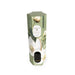 Angled view of Candlelight White Poppy & Sage reed diffuser gift box with floral design and product window.