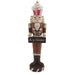 Candy-themed nutcracker display with 40cm figure in pink cupcake hat

