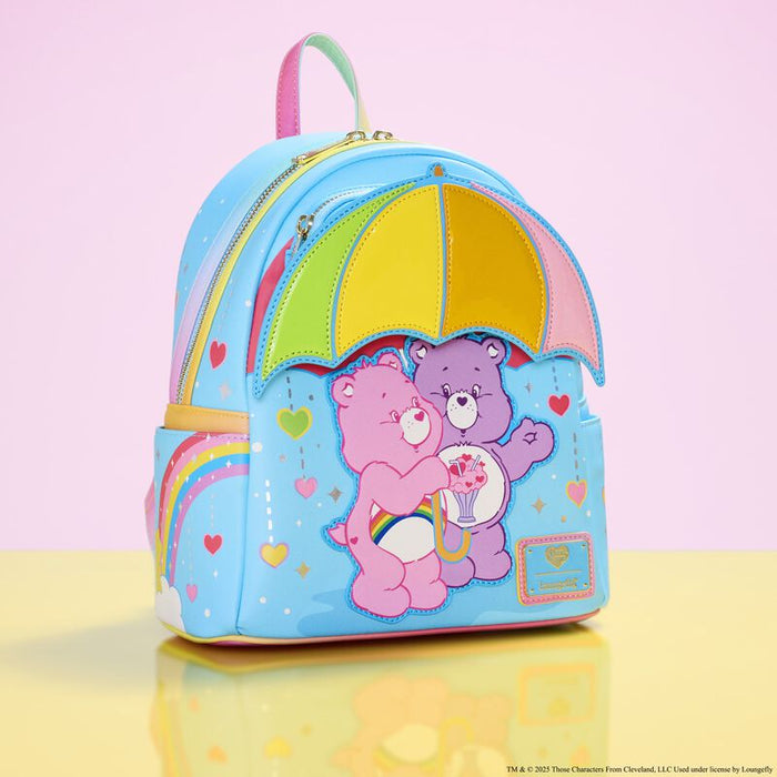 Care Bears Cheer Bear & Share Bear Rainbow Umbrella Mini Backpack - Something Different Gift Shop