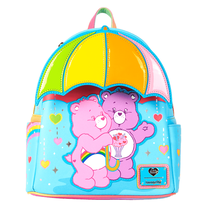 Care Bears Cheer Bear & Share Bear Rainbow Umbrella Mini Backpack - Something Different Gift Shop