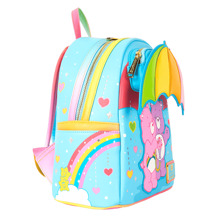 Care Bears Cheer Bear & Share Bear Rainbow Umbrella Mini Backpack - Something Different Gift Shop