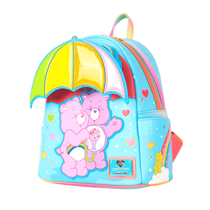 Care Bears Cheer Bear & Share Bear Rainbow Umbrella Mini Backpack - Something Different Gift Shop