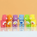 Six Care Bears mini figures lined up from the Random Figure Vol. 4 blind box series