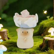 Fly to Freedom Cat PAI figure with pink crystal details in a woodland scene