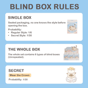 Cat PAI Never Stop Dreaming blind box rules showing regular and secret figure production ratios