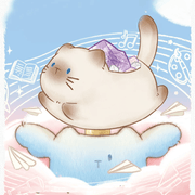 Trot Forward Cat PAI illustrated character artwork with crystal cat figure