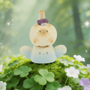 Trot Forward Cat PAI figure with purple crystal and blue winged display base