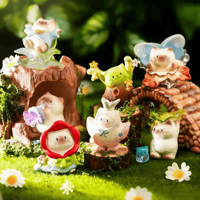 Cat PAI Vibrant Life resin blind box collection with 6 regular designs and 1 secret style