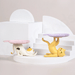 Cat Stands Series Cow Cat Matcha and Calico Cat Strawberry figures