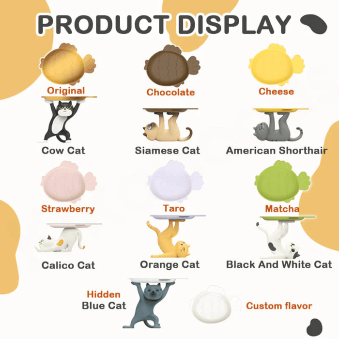 Cat Stands Series Blind Box product display showing all designs