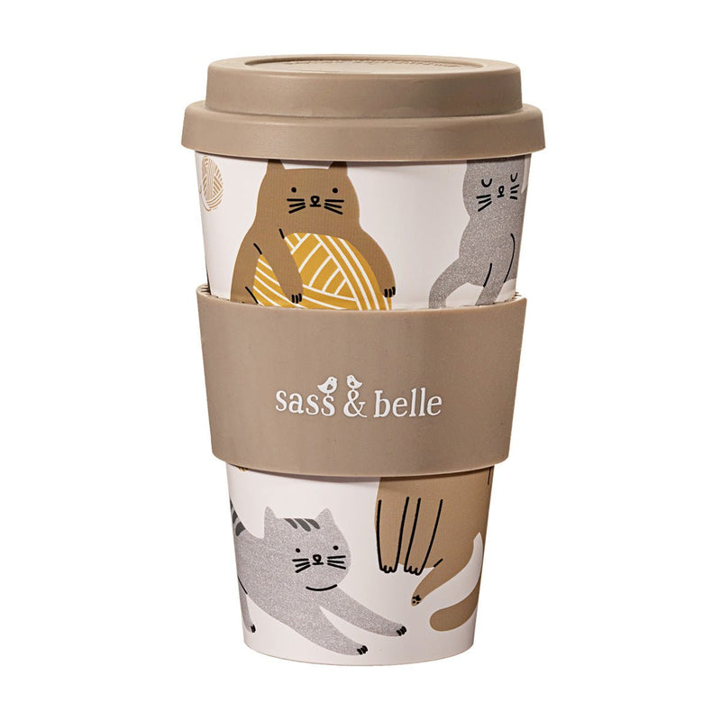 Sass and Belle Cats Travel Coffee Cup – Something Different Gift Shop