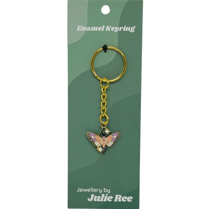 Celestial Moth Keyring – Jewellery By Julie Ree - Something Different Gift Shop
