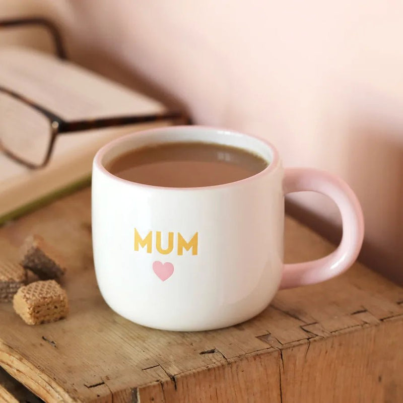 Ceramic Pink Heart Mum Mug - Something Different Gift Shop