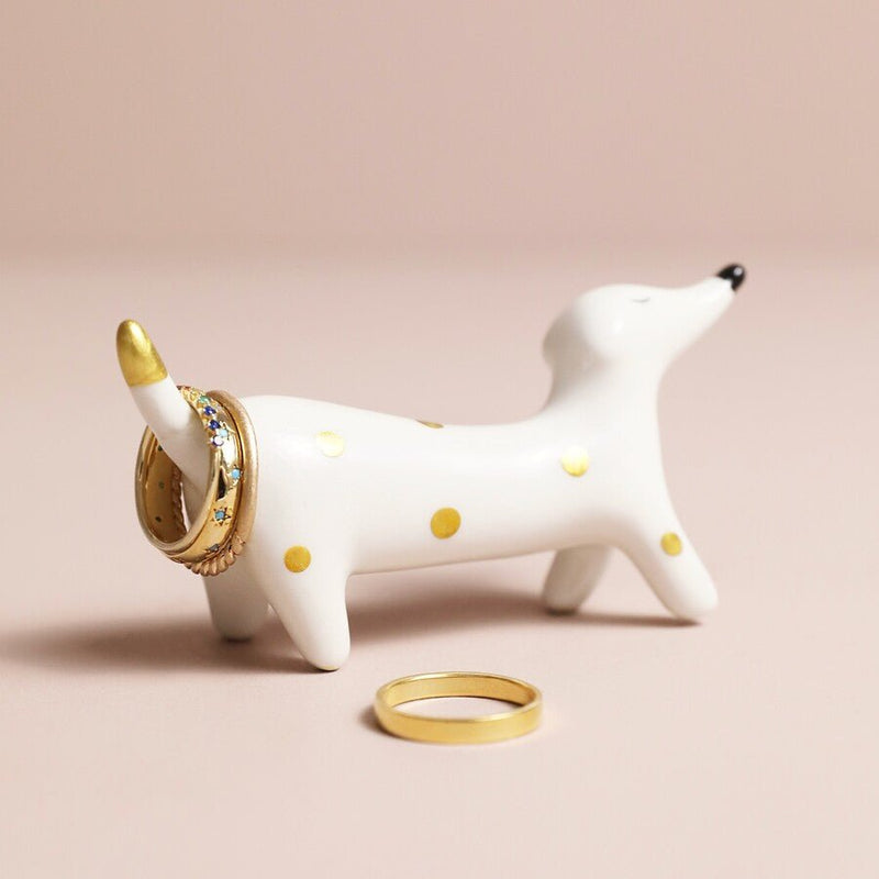 Lisa Angel Ceramic Sausage Dog Ring Holder – Something Different Gift Shop