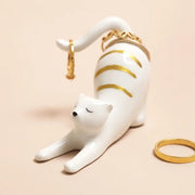 Lisa Angel Ceramic Stretching Cat Ring Holder – Something Different Gift Shop