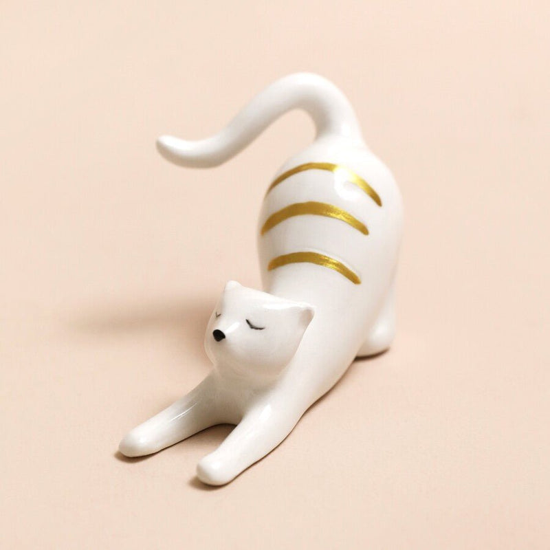 Lisa Angel Ceramic Stretching Cat Ring Holder – Something Different Gift Shop