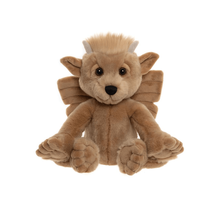 Front view of Charlie Bears Bearhouse Bartizan plush gargoyle soft toy