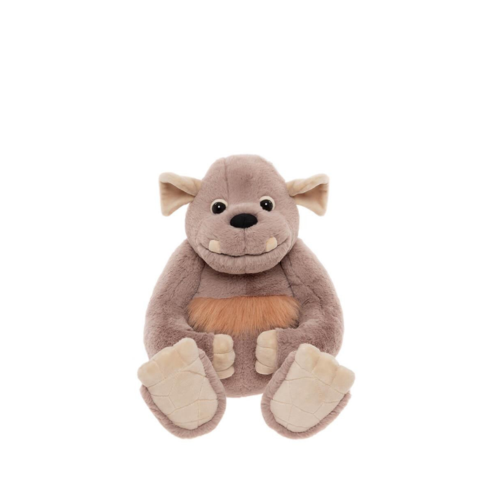Front view of Charlie Bears Bearhouse Boulder plush soft toy with oversized paws