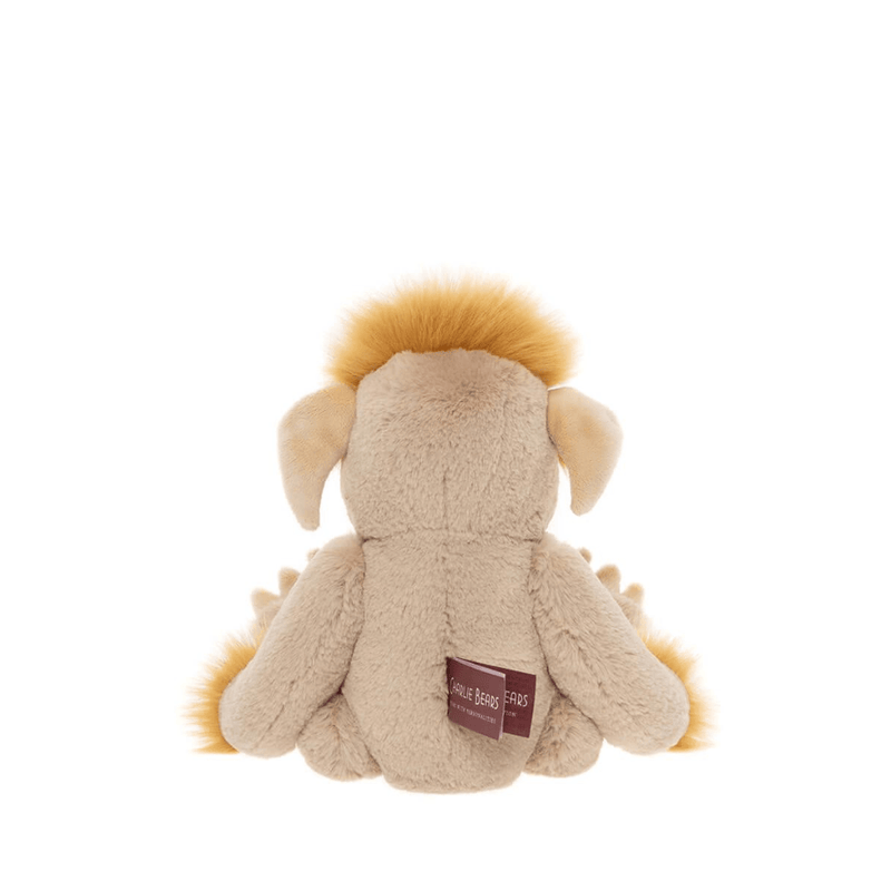 Back view of Charlie Bears Bedrock ogre showing orange fur details