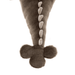 Close-up of Clubs brown dragon luxury plush from Bearhouse by Charlie Bears 2025, showing tail stitching and soft feet