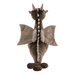 Back view of Clubs brown dragon plush from Bearhouse by Charlie Bears 2025, showing wings and stitched spine