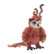 Side view of Charlie Bears Jinzi phoenix showing her sculpted wings, intricate feather detailing and flowing tail