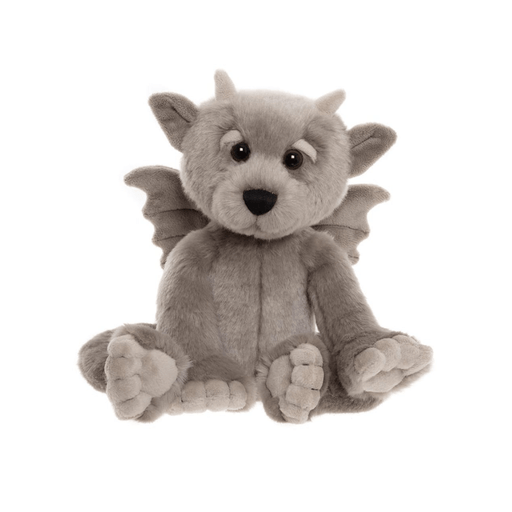 Moat grey gargoyle soft toy from Bearhouse by Charlie Bears, front view